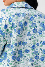 Load image into Gallery viewer, ATHINA FLORAL PRINT TASSLE TRENCH COAT