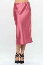 Load image into Gallery viewer, Made in USA Solid Satin Midi Skirt