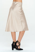 Load image into Gallery viewer, Made in USA Solid Satin Midi Skirt