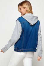 Load image into Gallery viewer, Women's Denim Jacket with Fleece Hoodies
