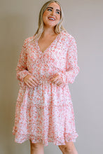 Load image into Gallery viewer, Rose Frill Long Sleeve Dress