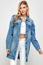 Load image into Gallery viewer, Distress Denim Jacket