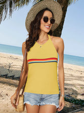 Load image into Gallery viewer, Tied Contrast Halter Neck Tank