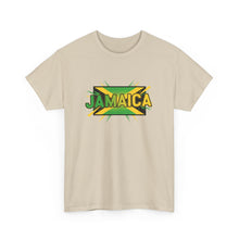 Load image into Gallery viewer, Jamaica Retro Pop Art Tee - Bold Green & Gold Island Graphic Shirt