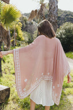 Load image into Gallery viewer, Floral Embroidered Sleeves Kimono