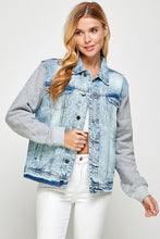 Load image into Gallery viewer, Women's Denim Jacket with Fleece Hoodies