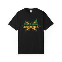 Load image into Gallery viewer, Out of Many One People T-Shirt — Jamaican Unity Flag Graphic Tee