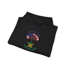 Load image into Gallery viewer, American Born Jamaican Roots Hoodie — Patriotic USA/Jamaica Flag Graphic