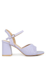 Load image into Gallery viewer, NICHOLAS Pleated Strap Block Heel Sandals

