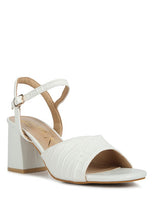 Load image into Gallery viewer, NICHOLAS Pleated Strap Block Heel Sandals
