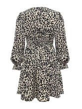 Load image into Gallery viewer, Lana Leopard Flounce Sleeve Dress