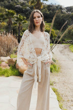 Load image into Gallery viewer, Crochet Floral Petal Kimono Wrap