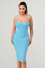 Load image into Gallery viewer, Athina corset bandage mini dress