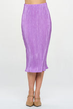 Load image into Gallery viewer, Purple Vibrant Plisse Midi Skirt