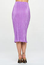 Load image into Gallery viewer, Purple Vibrant Plisse Midi Skirt