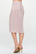 Load image into Gallery viewer, Beige Solid Plisse Midi Skirt