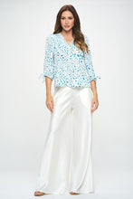 Load image into Gallery viewer, Print Top with Self Tie Sleeves