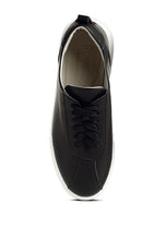 Load image into Gallery viewer, Magull Solid Lace Up Leather Sneakers