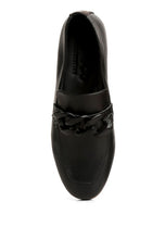 Load image into Gallery viewer, Merva Chunky Chain Leather Loafers