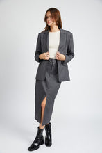 Load image into Gallery viewer, GRAY PIN STRIPED BLAZER JACKET