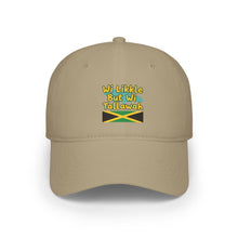 Load image into Gallery viewer, Low Profile Baseball Cap — "Wi Likkle But Wi Tallawah" Jamaican Flag Hat