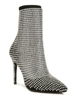 Load image into Gallery viewer, Fortunate Rhinestones Embellished Mesh Boots