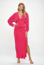 Load image into Gallery viewer, Plisse Maxi Skirt with Slit