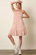 Load image into Gallery viewer, Mittoshop Feather Ruffle Hem Mini Cami Dress