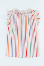 Load image into Gallery viewer, Kennedy Striped Cap Sleeve Blouse