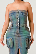 Load image into Gallery viewer, ATHINA VINTAGE HAND WASHED BUTTON UP SLIT DRESS