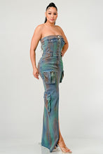 Load image into Gallery viewer, ATHINA VINTAGE HAND WASHED BUTTON UP SLIT DRESS