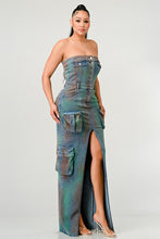 Load image into Gallery viewer, ATHINA VINTAGE HAND WASHED BUTTON UP SLIT DRESS