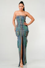 Load image into Gallery viewer, ATHINA VINTAGE HAND WASHED BUTTON UP SLIT DRESS