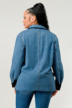 Load image into Gallery viewer, Athina Cute Denim Blazer