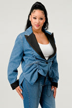 Load image into Gallery viewer, Athina Cute Denim Blazer