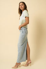 Load image into Gallery viewer, LIGHT DENIM SUPER LONG MAXI SKIRT