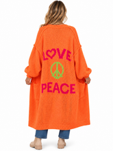 Load image into Gallery viewer, Rhonda Letter Dropped Shoulder Long Sleeve Cardigan
