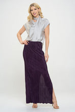 Load image into Gallery viewer, Plisse Maxi Skirt with Slit
