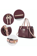 Load image into Gallery viewer, MKF Elise Color-block Satchel Bag by Mia k