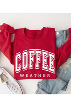 Load image into Gallery viewer, Coffee Weather Cafe Graphic Fleece Sweatshirts