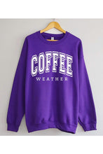 Load image into Gallery viewer, Coffee Weather Cafe Graphic Fleece Sweatshirts