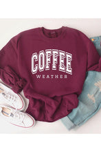 Load image into Gallery viewer, Coffee Weather Cafe Graphic Fleece Sweatshirts