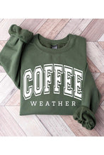 Load image into Gallery viewer, Coffee Weather Cafe Graphic Fleece Sweatshirts