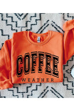 Load image into Gallery viewer, Coffee Weather Cafe Graphic Fleece Sweatshirts