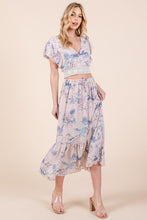Load image into Gallery viewer, Ruffle Bottom Floral Print Skirt