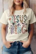 Load image into Gallery viewer, Jesus is King, Christian Graphic Tee