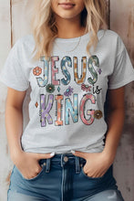 Load image into Gallery viewer, Jesus is King, Christian Graphic Tee