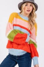 Load image into Gallery viewer, Sage Color Block Sweater
