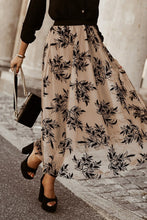 Load image into Gallery viewer, Women Leaves Embroidered High Waist Maxi Skirt
