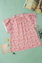 Load image into Gallery viewer, Women's Floral Print Ruffled Sleeve Blouse